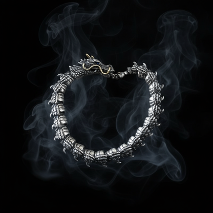 Handmade Dragon Head Bracelet with Bold Vintage Style | Zen Ara Grove