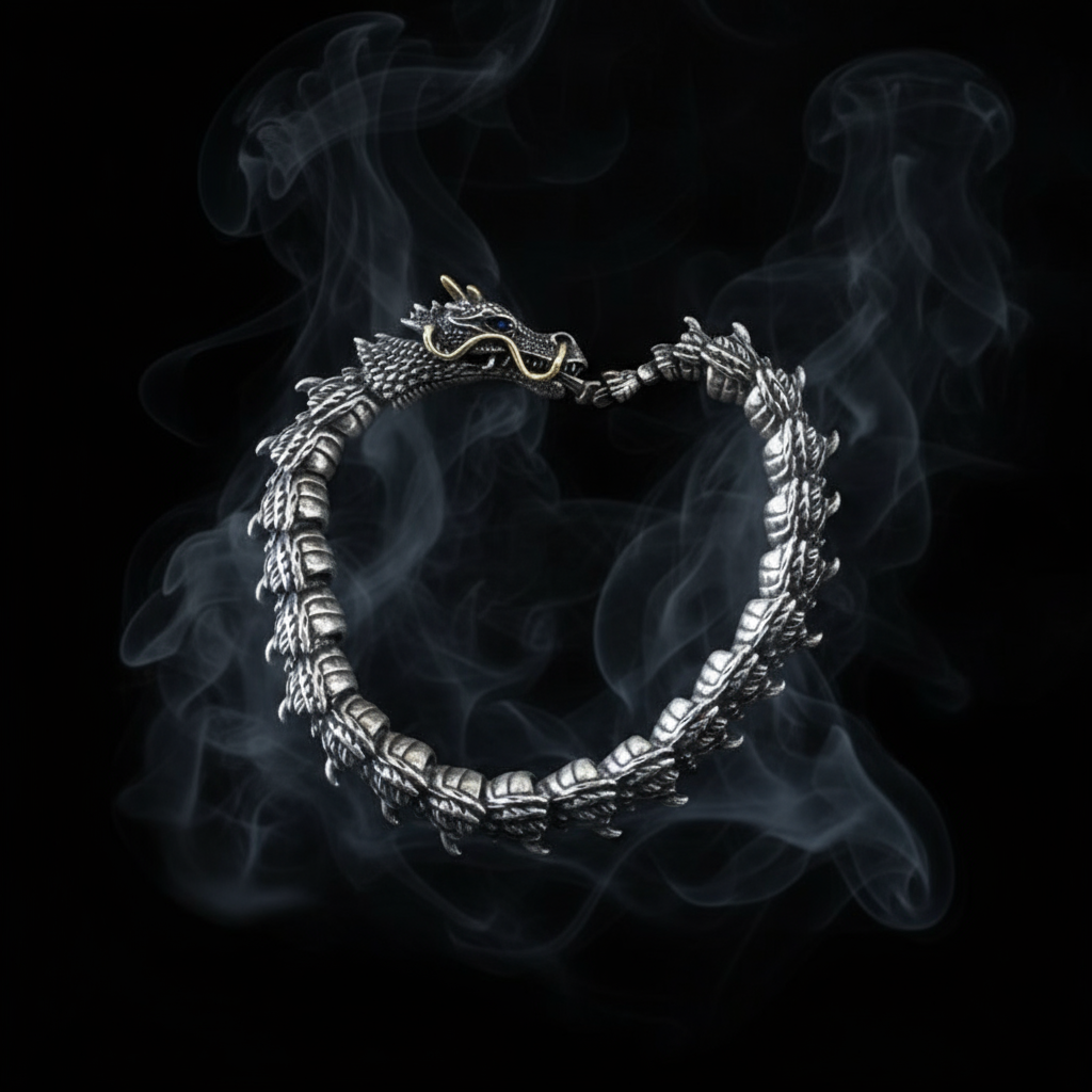 $9.99 LIMITED TIME OFFER Handmade Dragon Head Bracelet with Bold Vintage Style | Zen Ara Grove