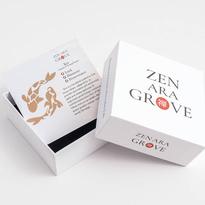 Milky White Ceramic Mug with Koi Motif – Elegant Glaze for Hot and Cold Drinks | Zen Ara Grove