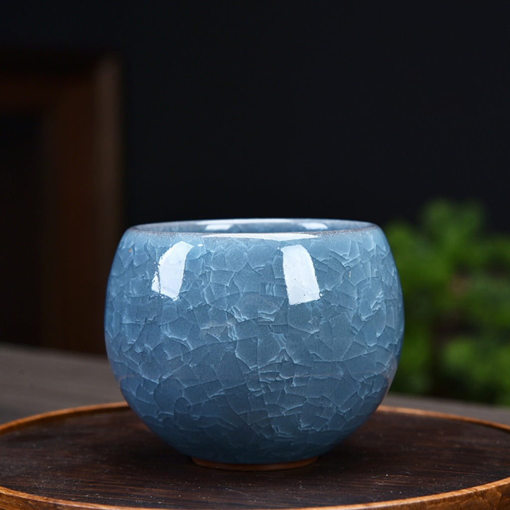 Celestial Crackle Zen Teacup