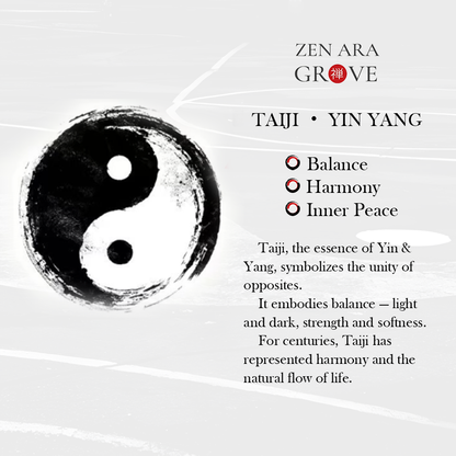 LIMITED TIME OFFER | Silver Obsidian Taiji Pendant  –  Balance and Harmony | Zen Ara Grove