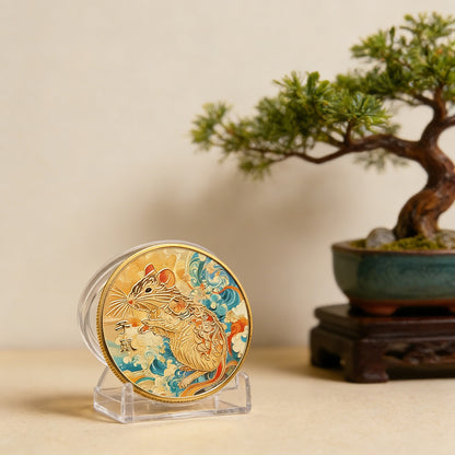 Colorful 12 Zodiac Challenge Coin Collection – Fortune & Harmony | Zen Ara Grove