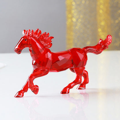 Galloping Crystal Glass Horse Figurine – A Symbol of Freedom and Power | Zen Ara Grove