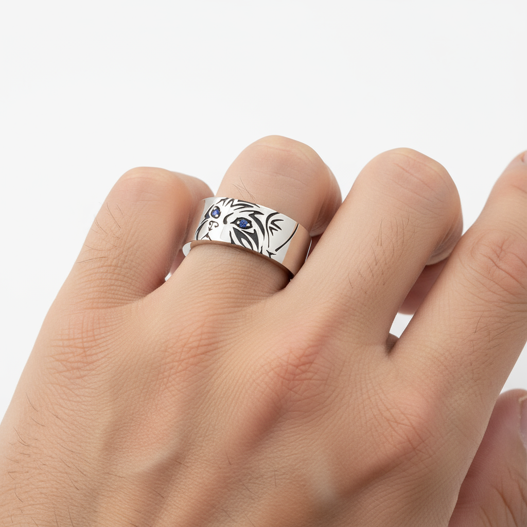 $9.99  Starlit Gaze – Cat Ring with Celestial Eyes | Zen Ara Grove