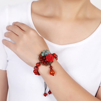 Natural Green Jade & Agate Lucky Bracelet | Zen Ara Grove