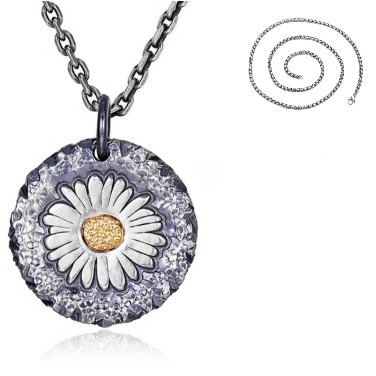 $9.99 LIMITED TIME OFFER Vintage Daisy Blossom Pendant | Zen Ara Grove