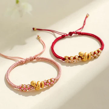 Handmade 999 Sterling Silver Snake Year Red String Bracelet – Heart & Peach Blossom Luck | Zen Ara Grove