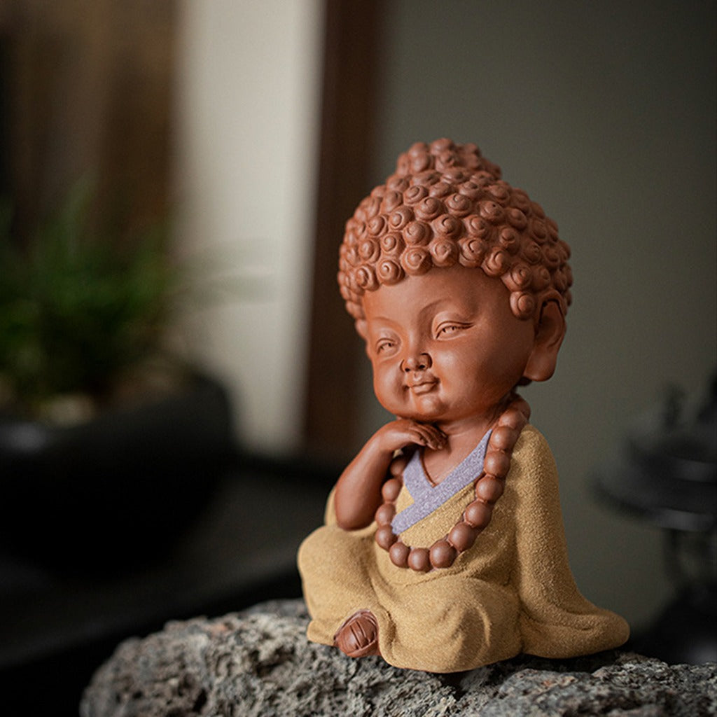 Ceramic "Four No Evils" Buddha Statue Set – Symbols of Mindfulness, Compassion, and Peace | Zen Ara Grove