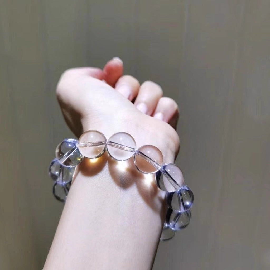 Handcrafted Clear Quartz Bead Bracelet – Natural Crystal for Clarity & Energy | Zen Ara Grove