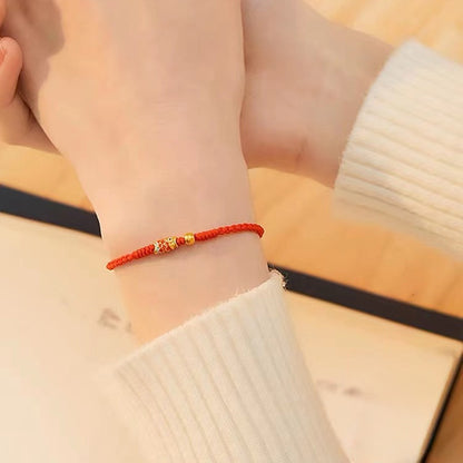 Adjustable Koi-Pattern Bead Cord Bracelet — Perseverance & Good Fortune