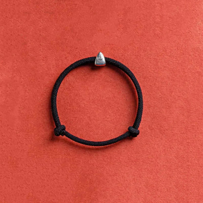 Adjustable Hand-Braided S925 Sterling Silver Fu Bracelet — Blessing & Strength