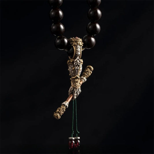 Wukong Pendant – Monkey King with Golden Staff | Zen Ara Grove