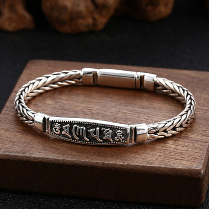 Minimalist Om Mani Padme Hum Bracelet – Sacred Elegance | Zen Ara Grove