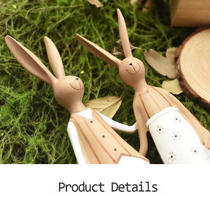 Bunny Family Figurine Set – Handcrafted Rabbits Symbolizing Love, Warmth & Togetherness | Zen Ara Grove