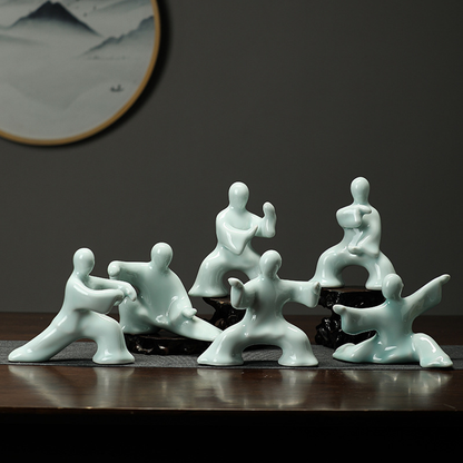 Kung Fu Tai Chi Master Ceramic Figurine | Zen Ara Grove
