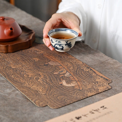Dual Zen Teapot Mat Set · Mountain & Wave