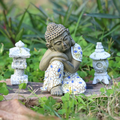 Buddha Stones Meditating Zen Buddha Serenity Resin Statue Figurine Home Decoration| Zen Ara Grove