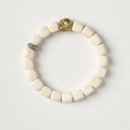 White Bodhi Seed Talisman | Hammered Birth-Buddha Amulet | Zen Ara Grove