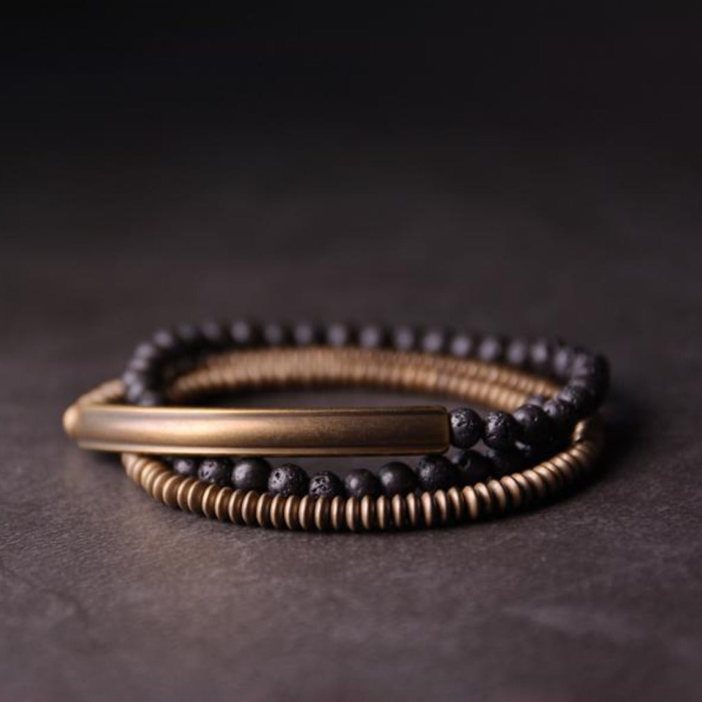 Volcanic Rock Multi-Strand Wrap Bracelet | Zen Ara Grove