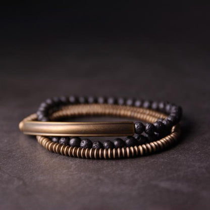 Volcanic Rock Multi-Strand Wrap Bracelet | Zen Ara Grove