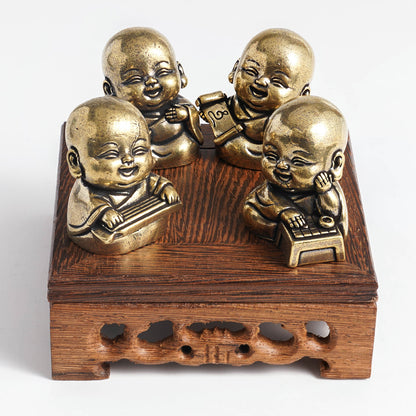 Handcrafted Solid Brass Monk’s Pursuit of Arts Collection | Zen Ara Grove