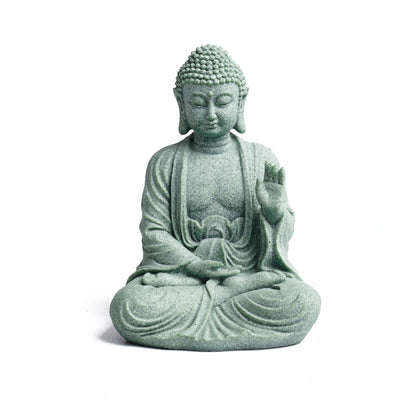 Qing Sandstone Buddha Statue for Zen Space | Zen Ara Grove