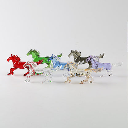 Galloping Crystal Glass Horse Figurine – A Symbol of Freedom and Power | Zen Ara Grove