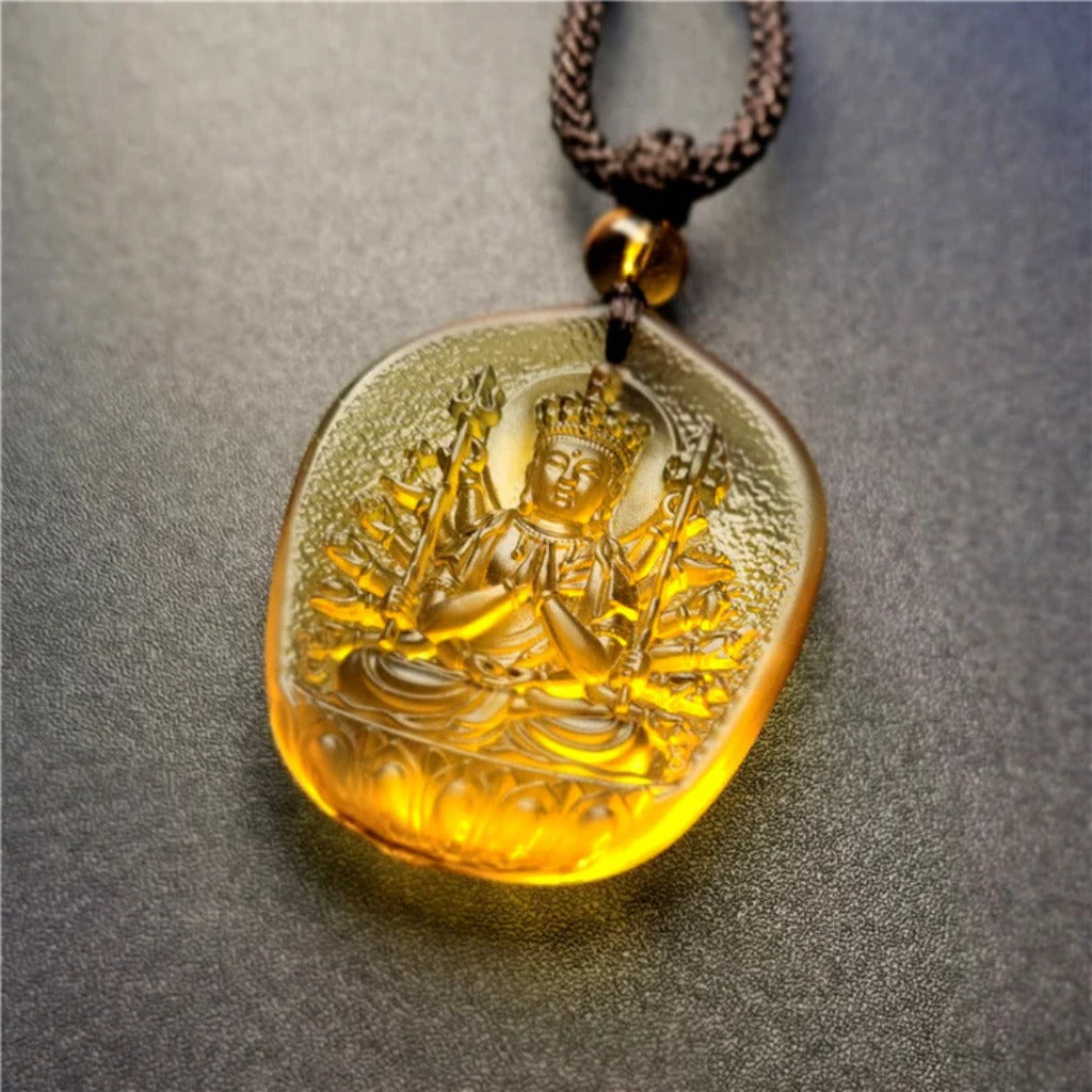 Waterdrop Liuli Buddha Pendant – Symbol of Peace and Blessings | Zen Ara Grove
