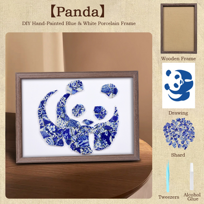Handmade DIY Blue and White Porcelain Mosaic Ceramic Painting | Zen Ara Grove