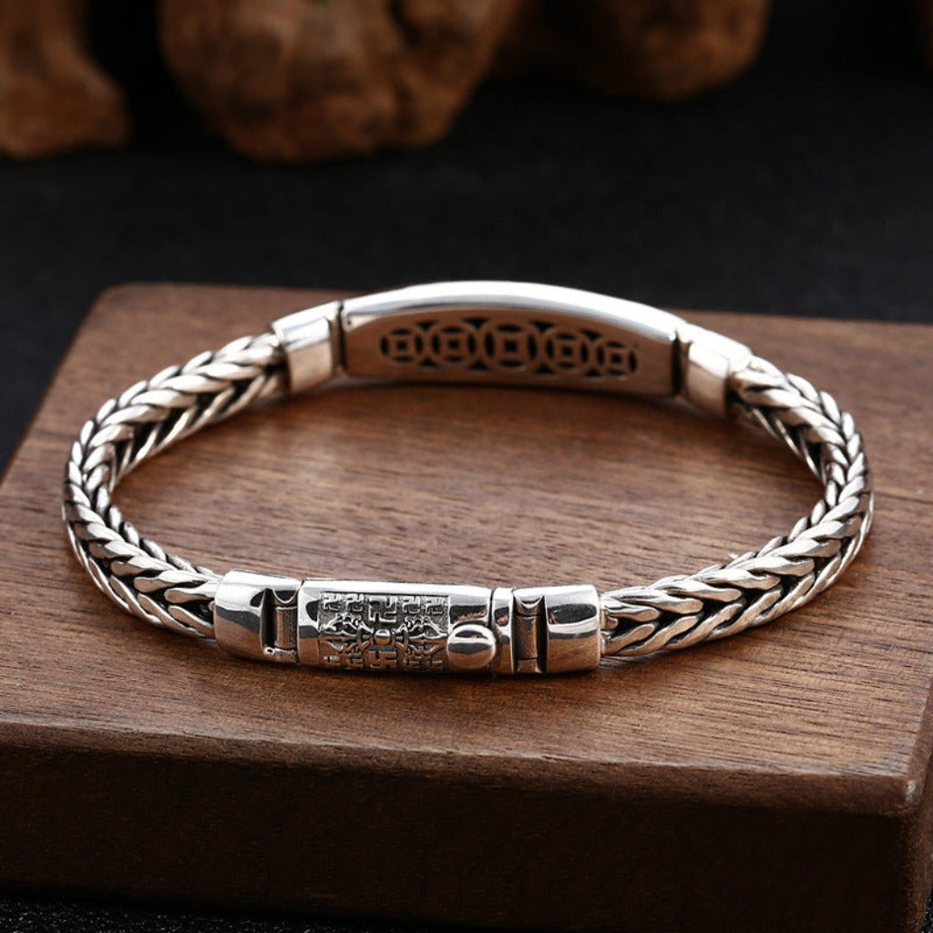 Minimalist Om Mani Padme Hum Bracelet – Sacred Elegance | Zen Ara Grove