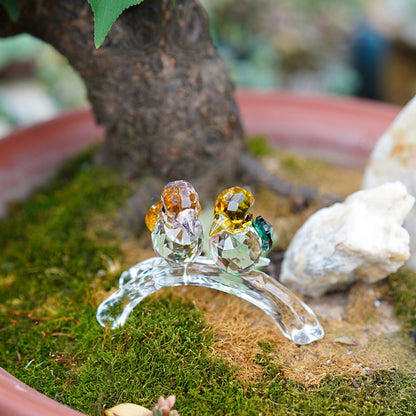 Crystal Glass Bird Figurine – A Graceful Symbol of Companionship | Zen Ara Grove