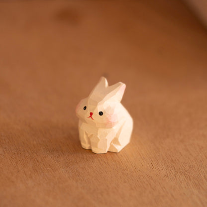 "Little White Bunny" Wooden Decor – Handcrafted Symbol of Innocence  | Zen Ara Grove