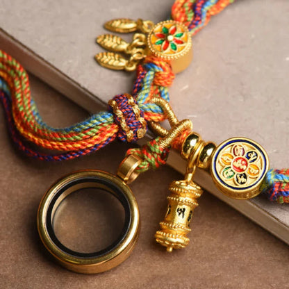 TODAY ONLY! Spin Your Luck Bracelet: Handwoven Color Strings with Secret Charms