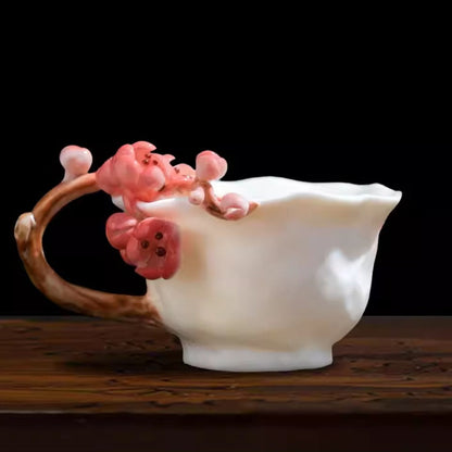 Limited Time Offer · Handcrafted Heritage Ceramic Flower Cup – Blossoms Alive on Porcelain | Zen Ara Grove