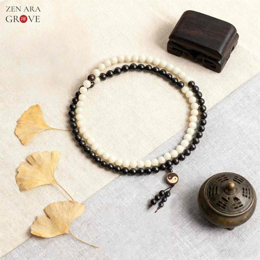 Taiji · Yin Yang 108 Beads Mala Bracelet | Zen Ara Grove