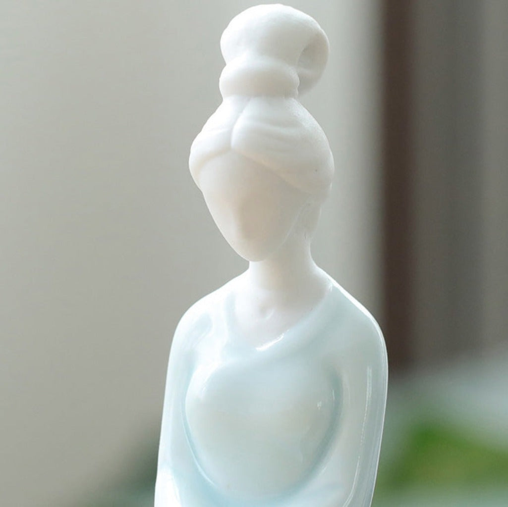 Oriental Classic Beauty Ceramic Figurine – Elegant Art for Home & Collection | Zen Ara Grove
