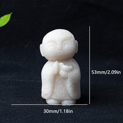 Quartz Buddha Figurine Set · Symbols of Guidance, Protection & Compassion | Zen Ara Grove