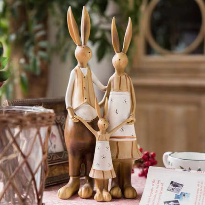 Bunny Family Figurine Set – Handcrafted Rabbits Symbolizing Love, Warmth & Togetherness | Zen Ara Grove