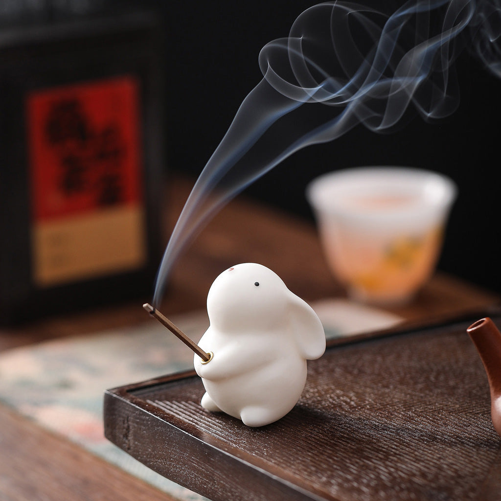 Cute Ceramic Bunny Incense Holder – Playful & Functional Décor Piece | Zen Ara Grove