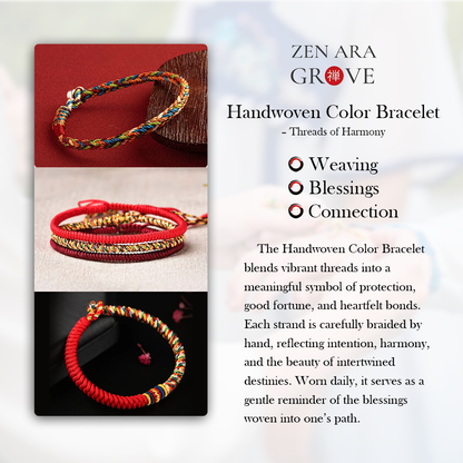 Handmade Multi-Color Diamond Knot Rope Bracelet – Colors Carrying Good Fortune | Zen Ara Grove
