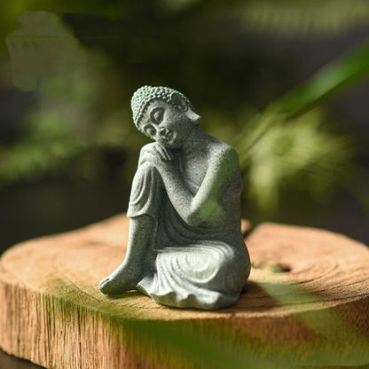 Qing Sandstone Buddha Statue for Zen Space | Zen Ara Grove