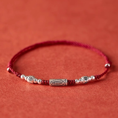 Adjustable Koi-Inspired Fish Motif Bracelet or Anklet with S925 Silver Option