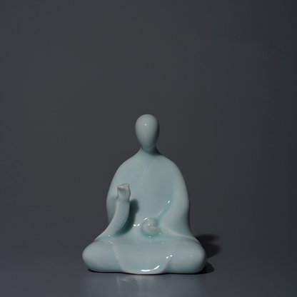 Handcrafted Ceramic Faceless Buddha Mudra Figurines – Embodying Zen Wisdom & Peace | Zen Ara Grove