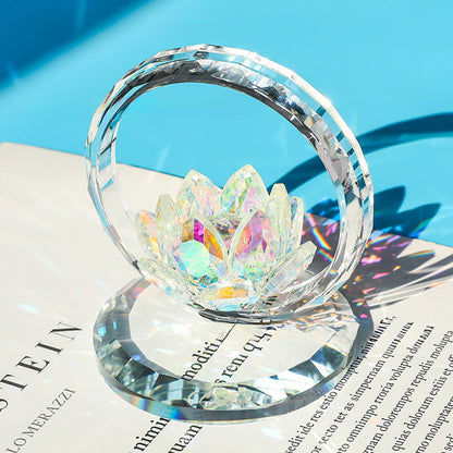 Multicolor Glass Lotus Ornament – Blooming with Light and Serenity | Zen Ara Grove