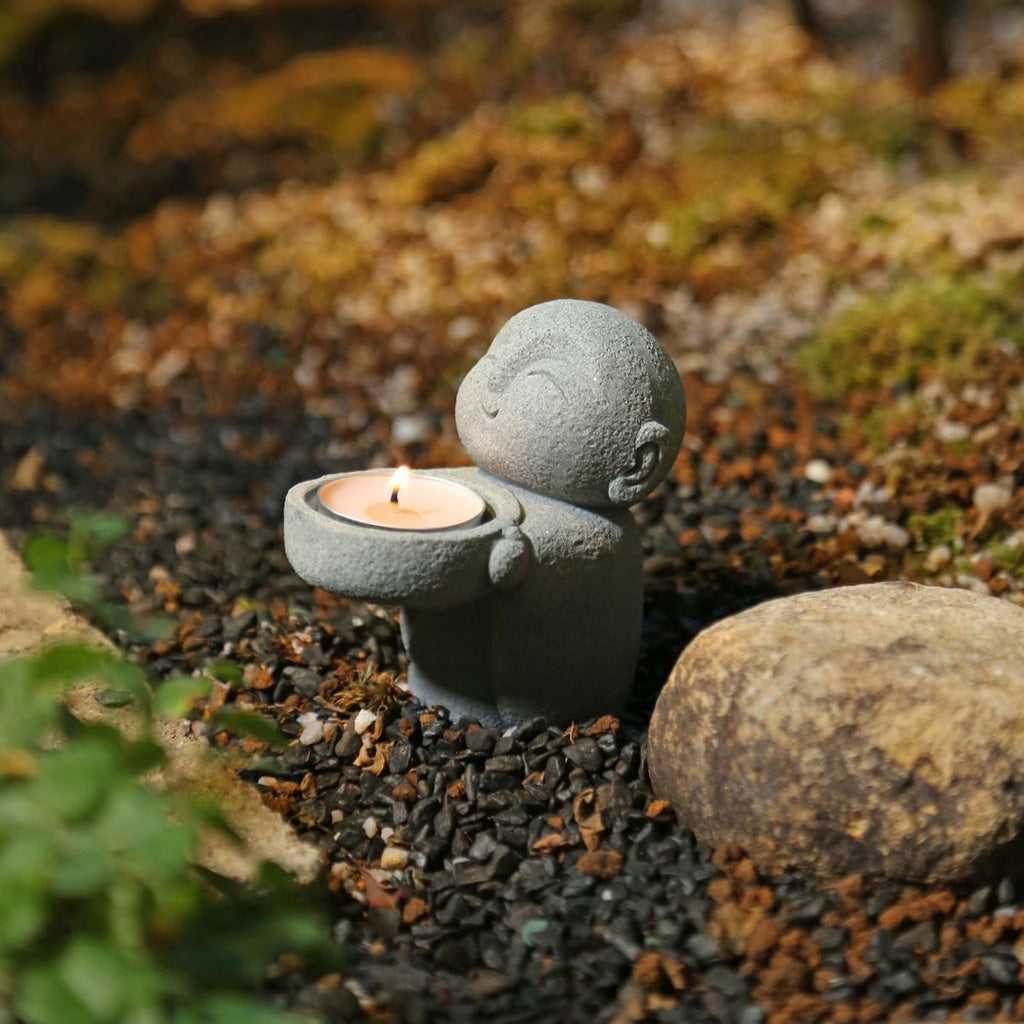Japanese Jizo Candle Holder – Symbol of Protection | Zen Ara Grove
