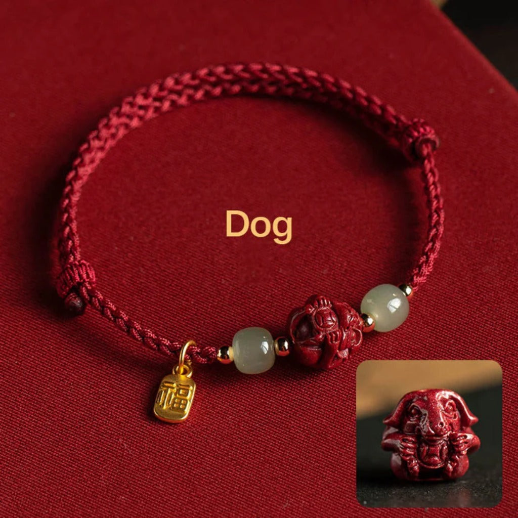 LIMITED TIME OFFER-Handmade Adjustable Red Cord Bracelet – 12 Chinese Zodiac for Good Fortune | Zen Ara Grove