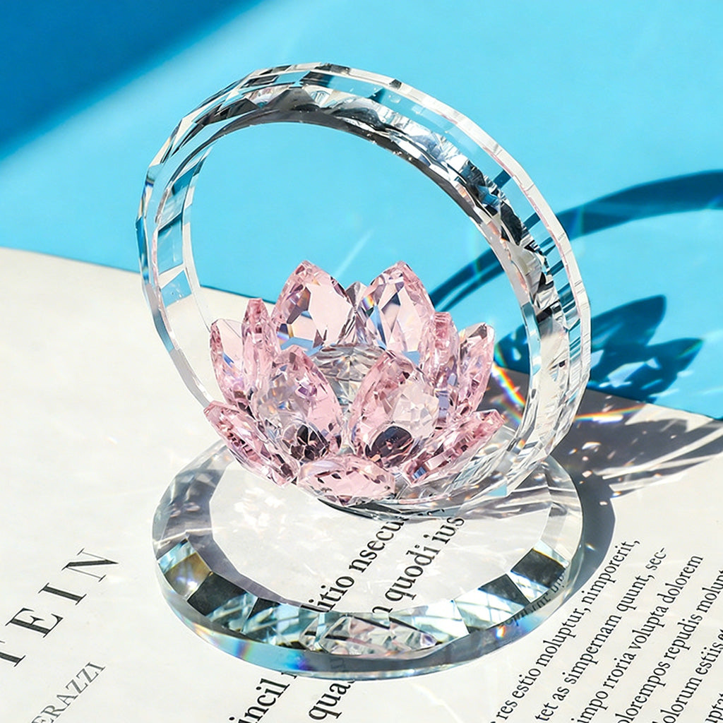 Multicolor Glass Lotus Ornament – Blooming with Light and Serenity | Zen Ara Grove