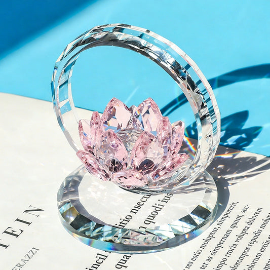 Multicolor Glass Lotus Ornament – Blooming with Light and Serenity | Zen Ara Grove