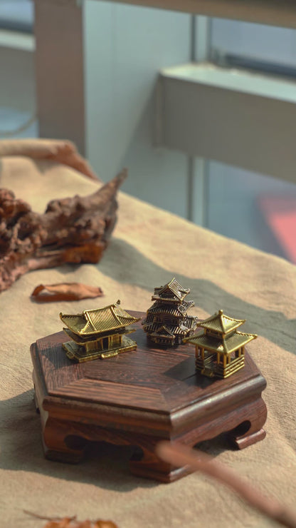 Limited Time Offer · Handcrafted Brass Miniature Pavilion Set – Symbol of Serenity and Wisdom | Zen Ara Grove